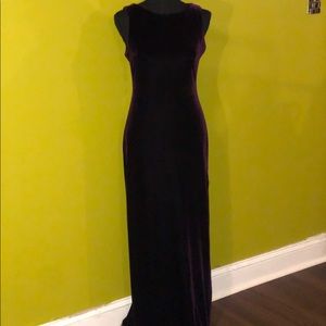 Deep long velvet dress
